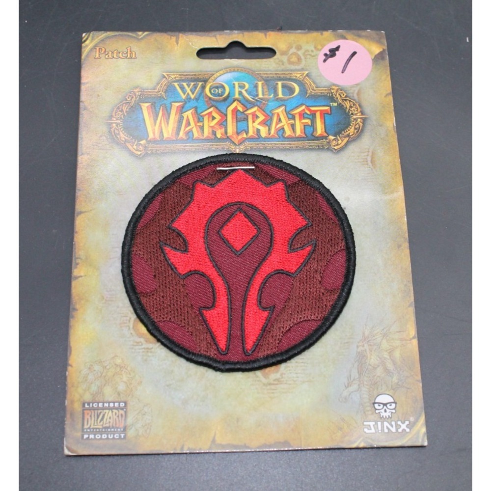 World of Warcraft Horde Logo Iron On Embroidered Patch Jinx Blizzard 2006 3"